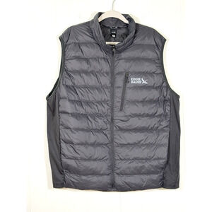 Eddie Bauer Mens 550 Down Insulated Quilted Puffer Vest XXL Black Lightweight